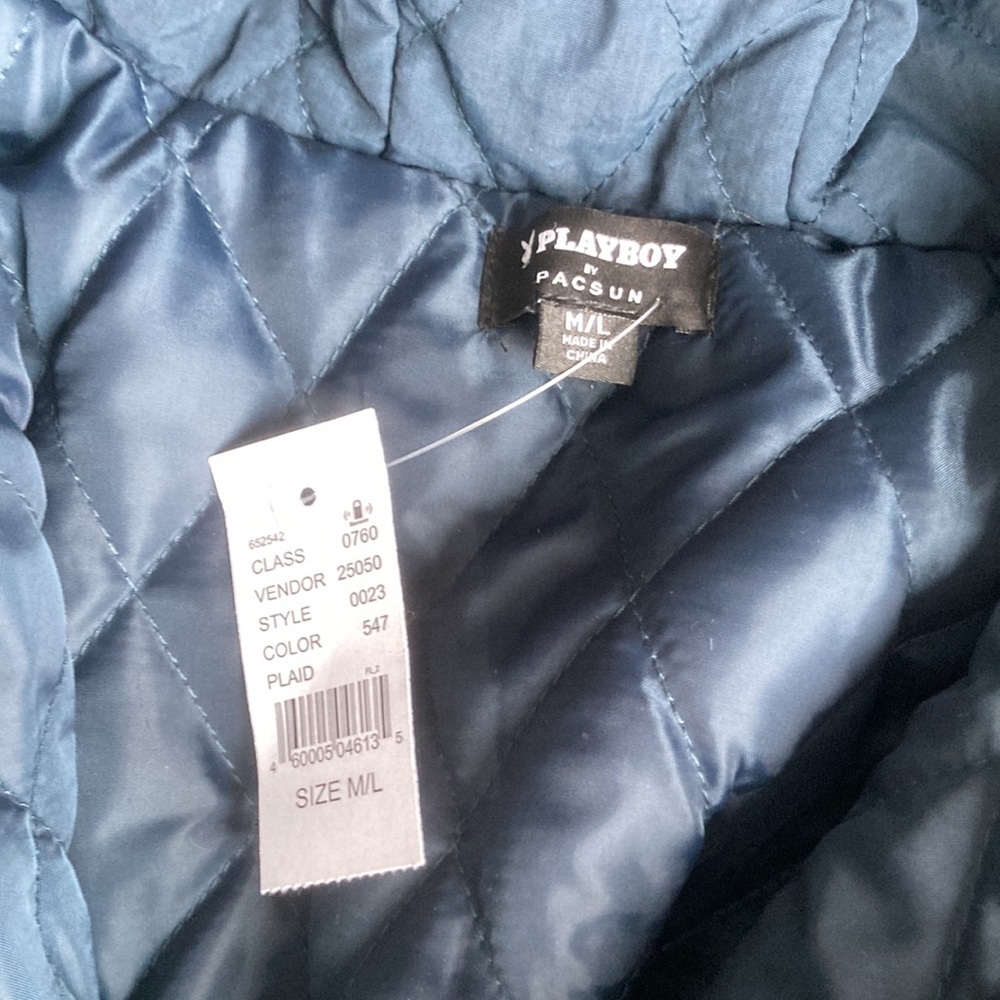 PLAYBOY by Pacsun M/L Plaid Jacket Coat NWT - Picture 2 of 4